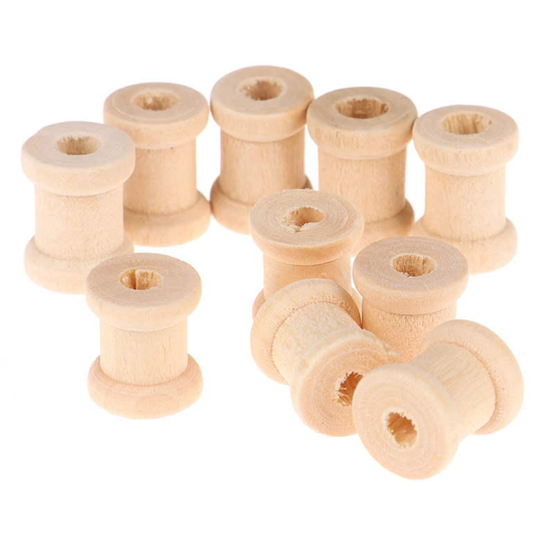 Thread Bobbins Empty - /KQM/100개 나무 재질 빈 실통 나무