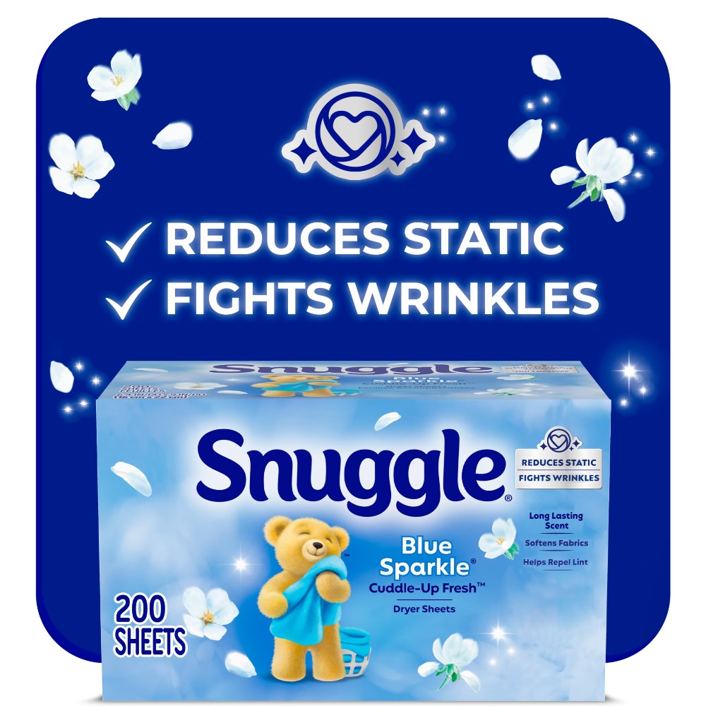 Fabric Softener Sheet - 블루 스파클 쿠들업 프레시 드라이어 시트