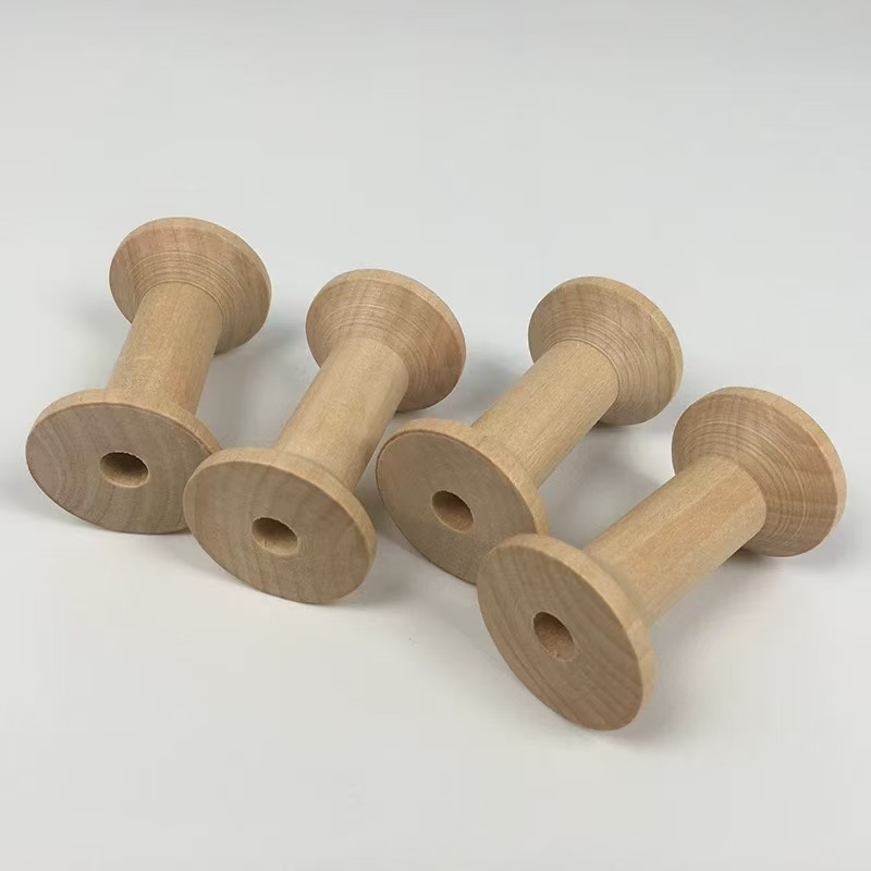Thread Bobbins Empty - 5 개/몫 60x35mm 자연 빈 나무