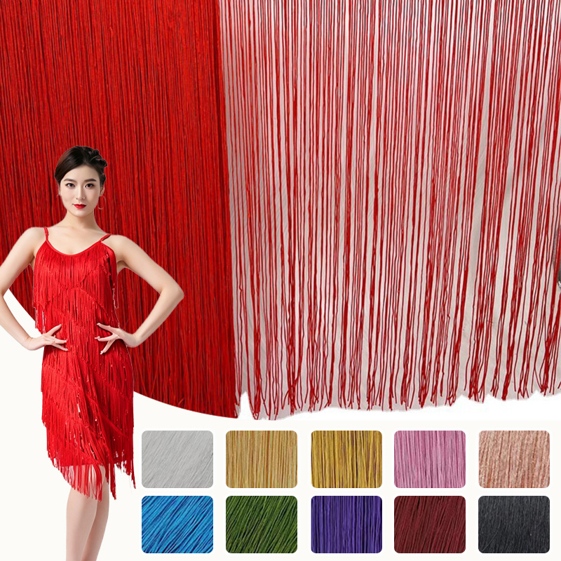Textile And Sewing Supply - 100cm 길이 폴리에스터 프린지 태슬 레이스