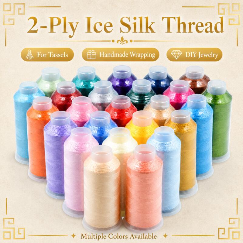 Textile And Sewing Supply - 수직 태슬 실 150D/2 가닥 자수실