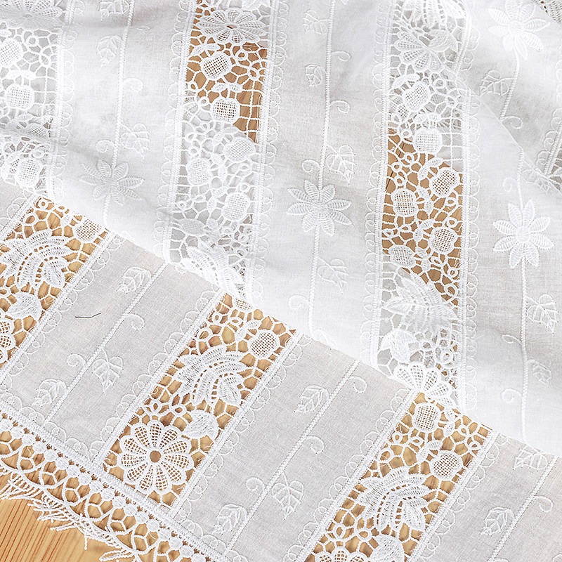 Sewing Thread In Textile - 새로운 면 프린지 레이스 자수 원단,