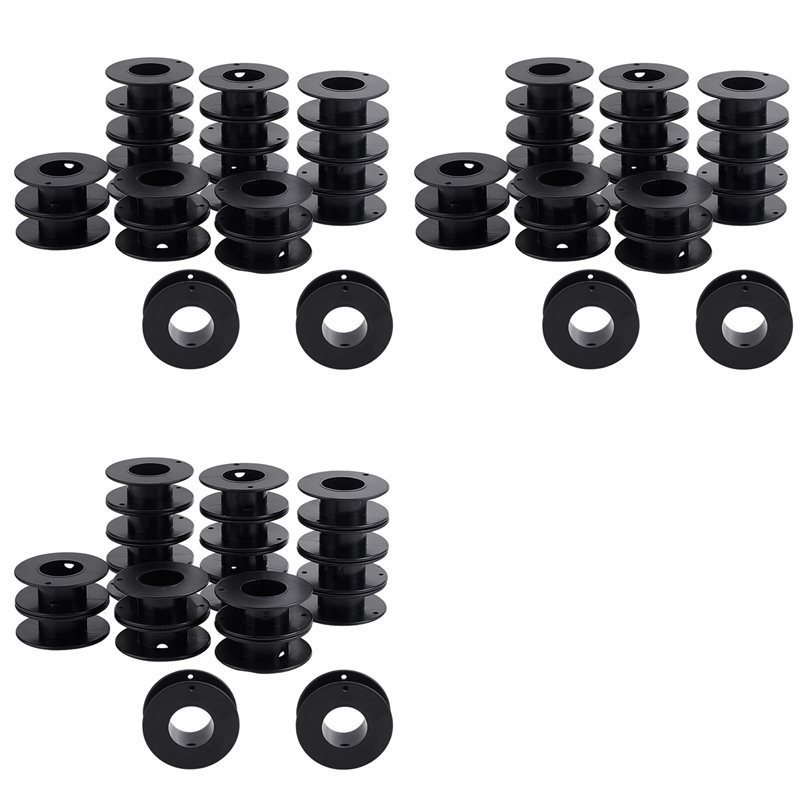 Thread Bobbins Empty - 8월 60개 빈 스풀, 2.1X0.7인치 플라스틱