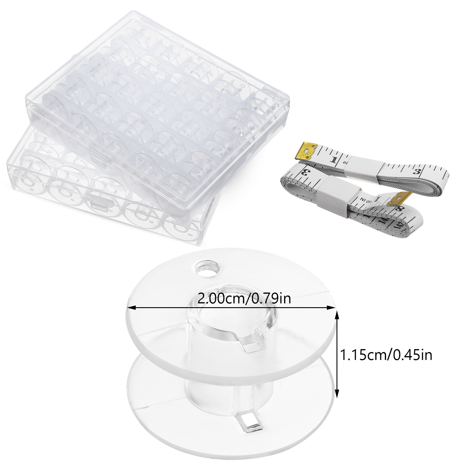 1 세트 바느질 보빈 보관 상자 투명 플라스틱 교체 가 - Thread Bobbins Empty 리뷰 및 가격