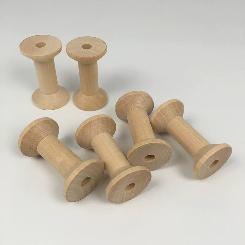 5 개/몫 60x35mm 자연 빈 나무 보빈 스풀 바느 - Thread Bobbins Empty 리뷰 및 가격