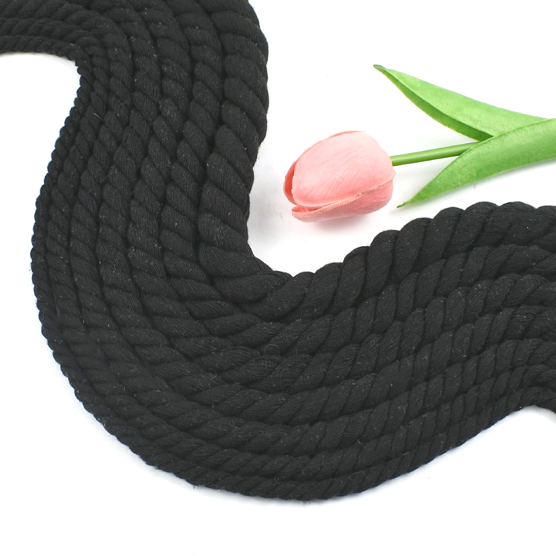 1-5M 5-20mm 블랙 3가닥 꼬임 면끈 가방 끈  - Sewing Thread In Textile 리뷰 및 가격