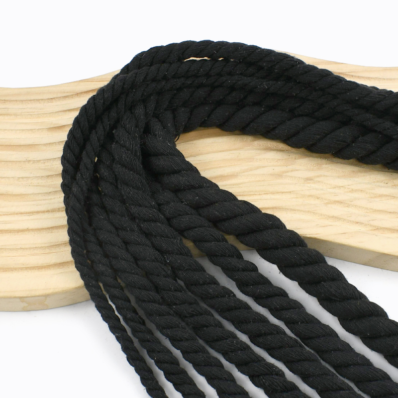 1-5M 5-20mm 블랙 3가닥 꼬임 면끈 가방 끈  - Sewing Thread In Textile 리뷰 및 가격