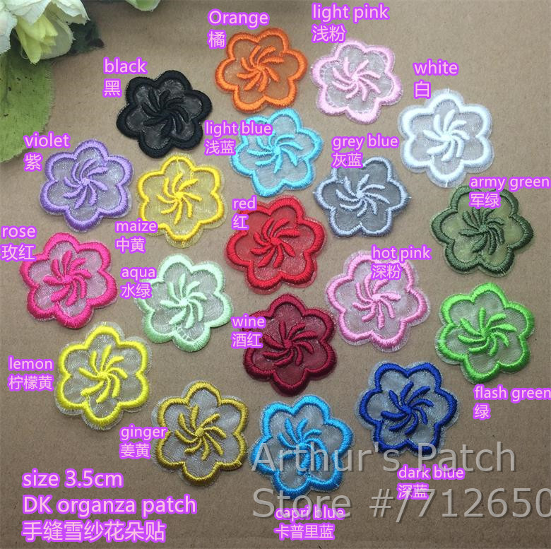 새로운 도착 10 Pcs 꽃 수 놓은 Organza 패 - Sewing Id 리뷰 및 가격