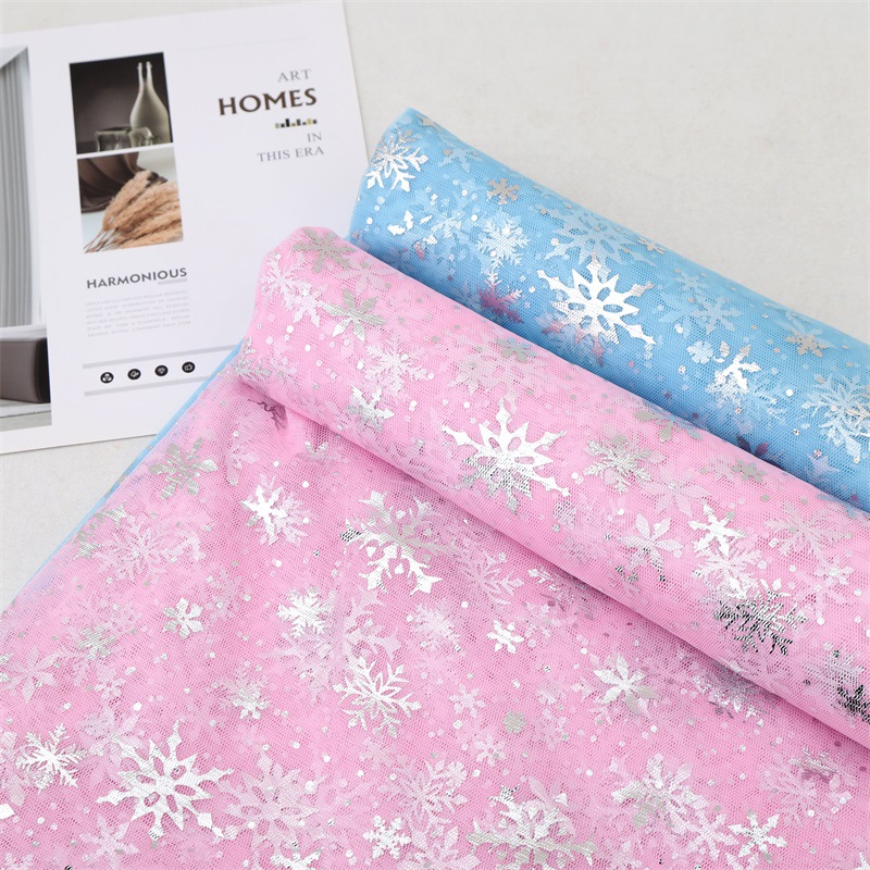 눈송이 인쇄 거즈 폴리에스터 메쉬 얇은 명주 그물 원단 - Textile And Sewing Supply 리뷰 및 가격
