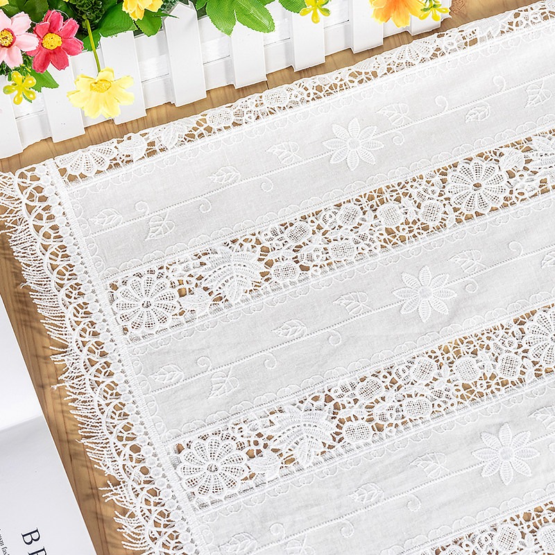 새로운 면 프린지 레이스 자수 원단, 의류 및 홈 텍스 - Sewing Thread In Textile 리뷰 및 가격