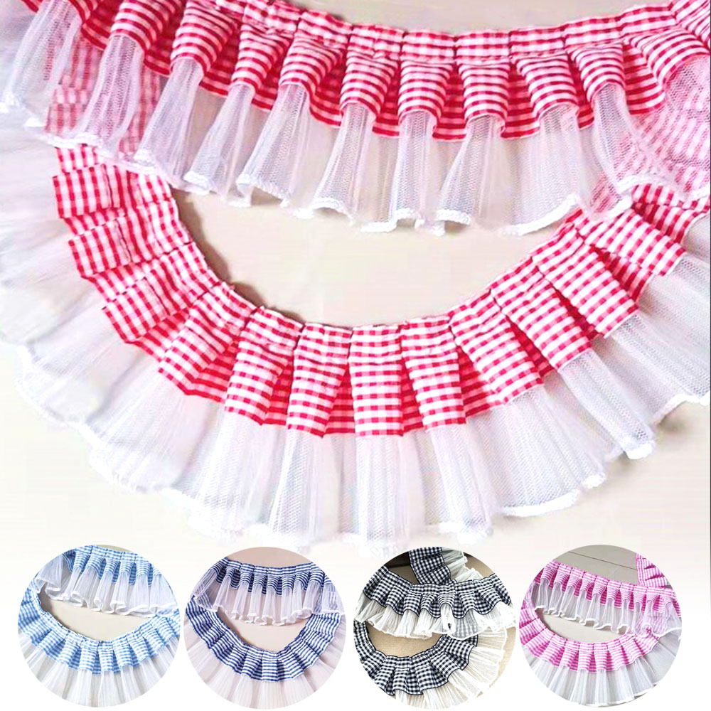 와이드 격자 무늬 주름 천, 얇은 명주 그물 레이스,  - Textile And Sewing Supply 리뷰 및 가격