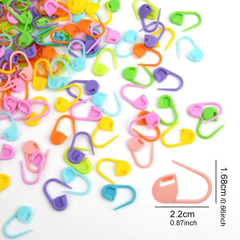 100pcs 컬러 소형 클립 바느질 용품 뜨개질 크로셰 - Sewing Production 리뷰 및 가격